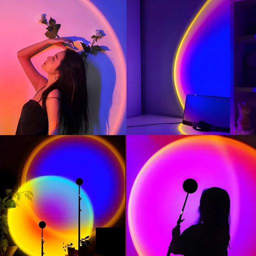 ZÁPAD SLNKA PROJEKTOROVÁ LAMPA VIACFAREBNÁ RGB LED NOčná nálada