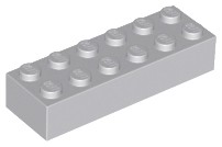 LEGO 2456 BRICK 2x6 svetlosivá (20g) 5 ks.