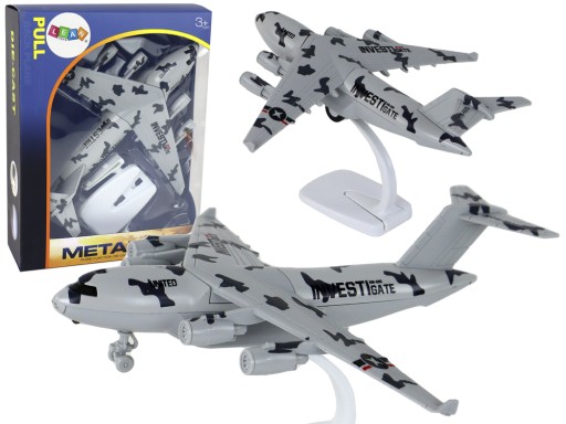 Vojenská šedá Camo UNITED figúrka lietadla HW-605
