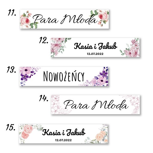 NÁLEPKA SVADOBNÝ ZÁPIS SVADOBNÝ PÁR 52X11CM