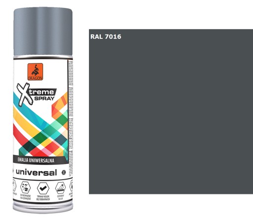 Farba na email SUPER SPRAY 400 ml ANTRACITOVÁ 7016