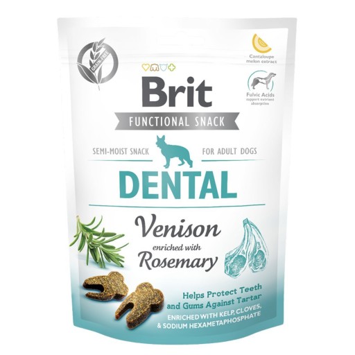 BRIT DENTAL funkčná pochúťka pre psov Zverina s rozmarínom 150g