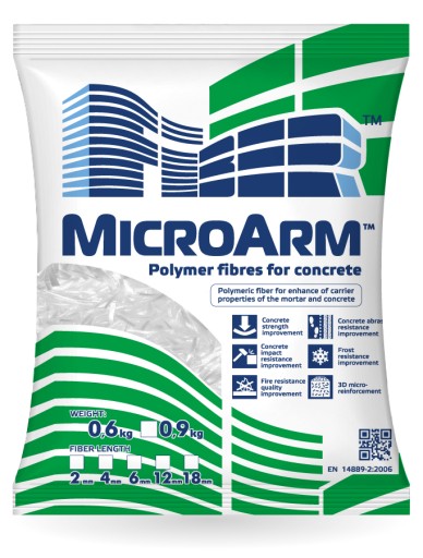 Polypropylénové vlákna MicroArm do betónu 2 mm