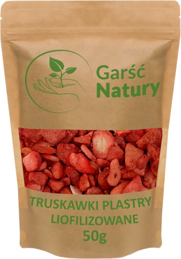 MRAZOM SUŠENÉ JAHODOVÉ Plátky 50 g Sušené jahody BEZ CUKRU natural