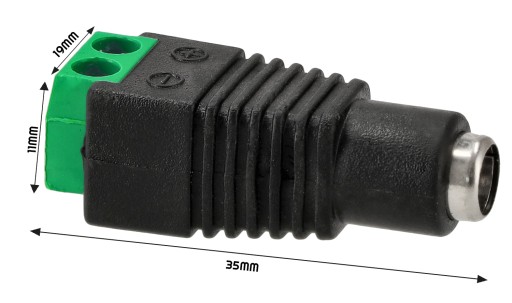 Zásuvka DC samec pre LED pás 2,1 mm