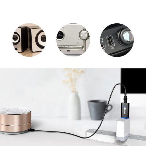 BLUETOOTH 5.0 PRIJÍMAČ, AUX JACK USB VYSIELAČ