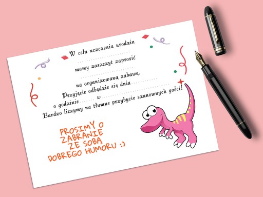 POZVÁNKA DINOSAUROV NA NARODENINY DIEŤAŤA + OBÁLKA ZDARMA