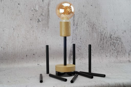čierna dištančná trubica pre DIY loft retro lampu