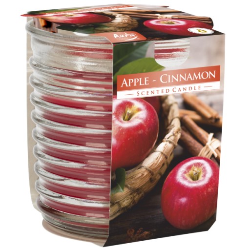 Vonná sviečka v skle BISPOL 28H APPLE-CINNAMON