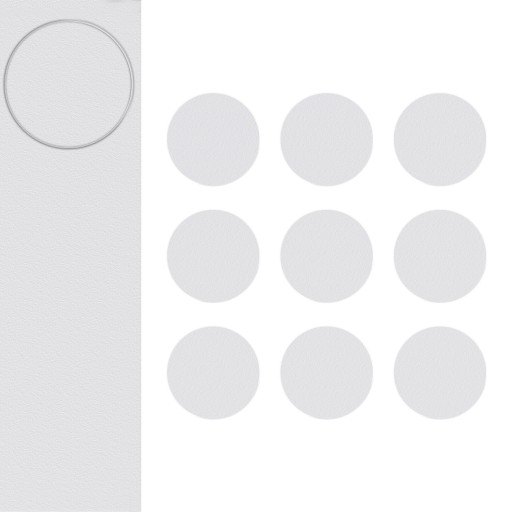 Samolepiace čiapky na nábytok MAT WHITE Color Fi 20mm 9 kusov Kryty