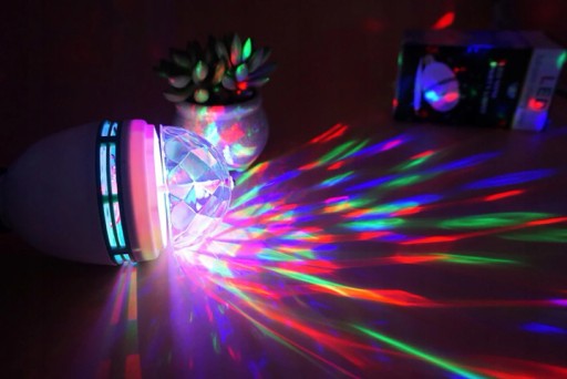 E27 LED ŽIAROVKA DISCO RGB VÝKONNÁ DISCO GUĽA