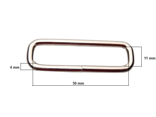 Kožený rám 50/11/4 mm strieborný, 10 kusov