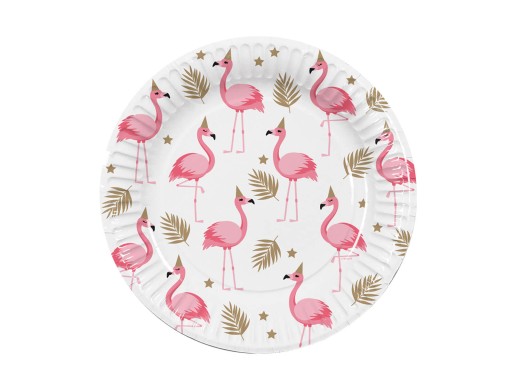 Flamingo Hawaii narodeninové taniere 23 cm 10 ks