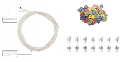 KLASICKÉ GITAROVÉ STRUNY S NÁHRADNOU STRUNOU D4 + ZADARMO