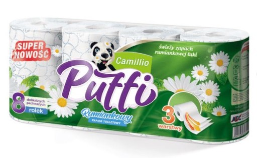 PUFFI toaletný papier 8 ks. rumanček