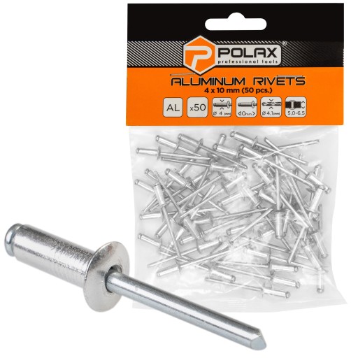POLAX HLINÍKOVÉ TRYSKANÉ NITY 4x10MM 50KS/BAL