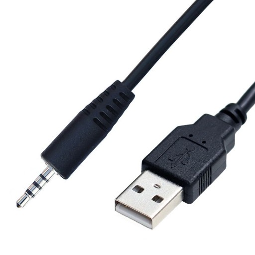 USB to Mini Jack 2,5 mm Aux Audio kábel 50 cm