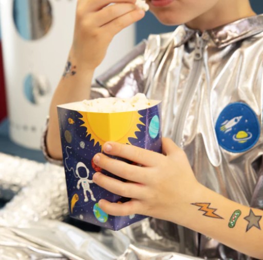 POPCORN BOXY COSMOS GALAXY ROCKET 6ks PP