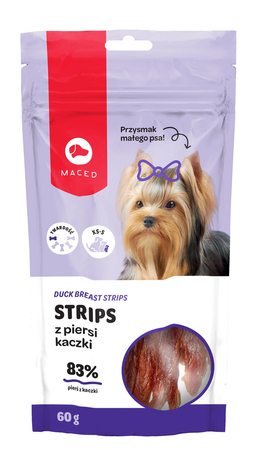 Pochúťka pre psov MACED - filety z kačacích pŕs 60g