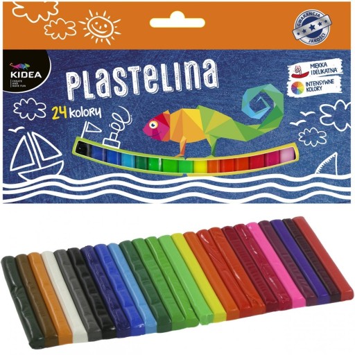 ŠKOLA Plastelína 24 farieb (12 NEON) - KIDEA