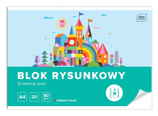 A3 Podložka na kreslenie, 20 bielych listov, Interprint