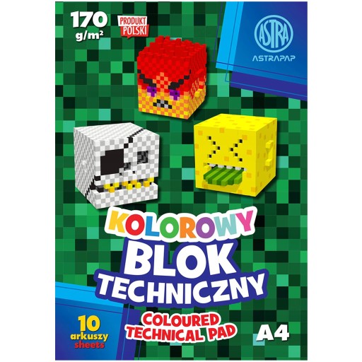 FAREBNÝ TECHNICKÝ BLOK A4 170 g 10 listov ASTRA