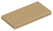 LEGO TILE 87079 2x4 tmavý piesok (4g) 4 ks.