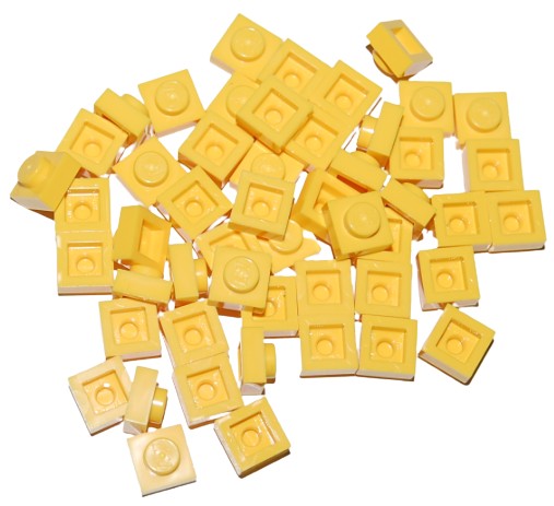 LEGO PLATE 3024 1x1 žltá NOVINKA (10g) 51 ks.