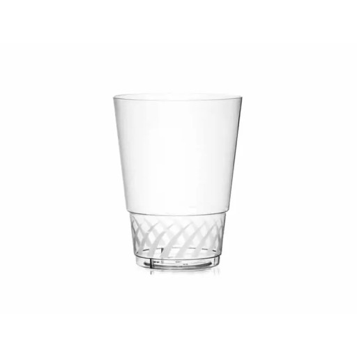 Sklenené, plastové poháre na nápoje, 25