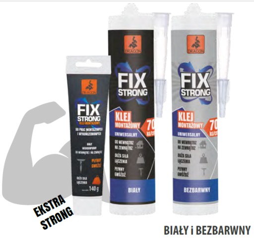 FIX STRONG univerzálne montážne lepidlo 280ml DRAGON