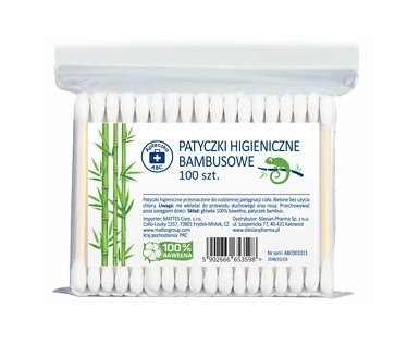 ABC lekárnička, bambusové vatové tyčinky, 100 kusov