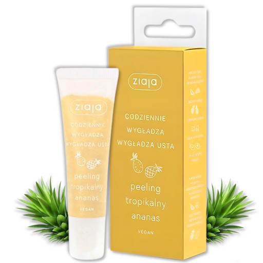 Ziaja peeling tropického ananásu vyhladzuje pery každý deň, 12 ml