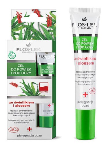 Flos Lek Pharma gél na očné viečka s aloe 15 ml