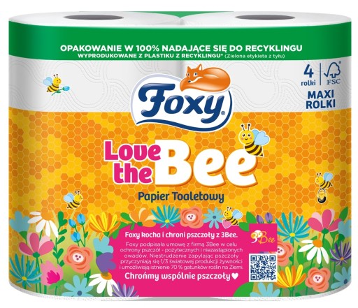 Toaletný papier FOXY Love the Bee 4 rolky