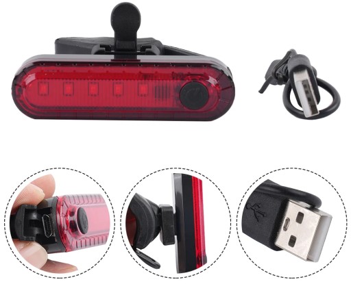 BICYKLOVÁ LAMPA PREDNÁ ZADNÁ LED USB SVETLO VÝKONNÉ BICYKELOVÉ SVETLO PREDNÉ + ZADNÉ