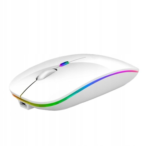 GO HIGHER KAMENNE ĽAHKÁ BEZDRÔTOVÁ RGB MYŠ Biela
