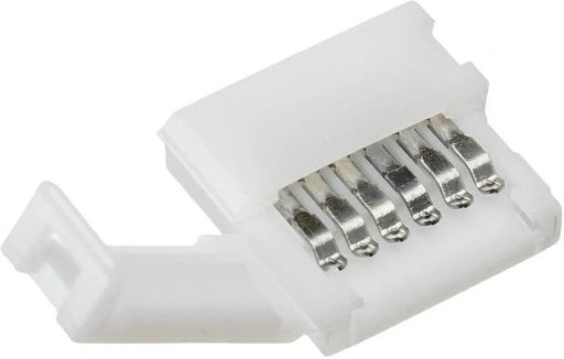KONEKTOR KONEKTORA KONEKTORA 6 KOLÍKOV LED CLIP RGB + CCT 12 mm RGBWW RGBCW CLAMP