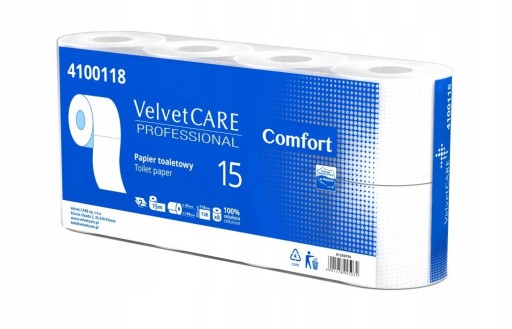ZAMATOVÁ STAROSTLIVOSŤ COMFORT TOALETNÝ PAPIER 8KS X 15M BIELY, BEZ ZÁPACHU