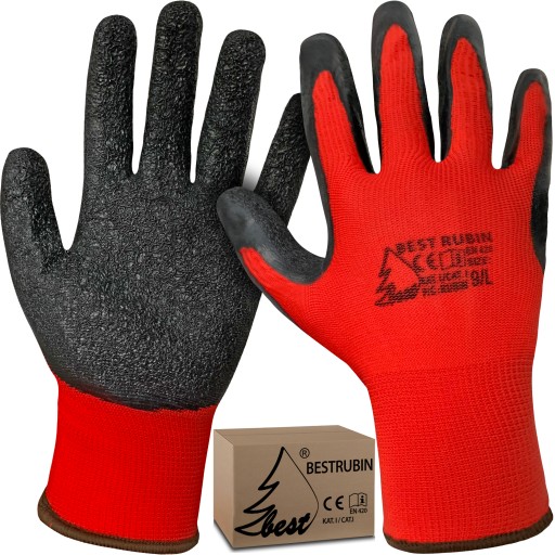 12 PAR rukavice BEST RUBIN 10 XL latexové ochranné pracovné rukavice silné