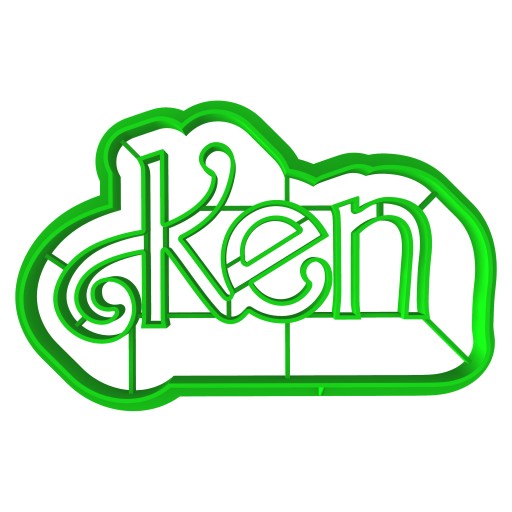 Vykrajovačka na perníčky Logo Nápis Film Bábika Barbie Ken