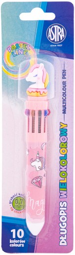 Astra AUTOMATIC BALLPOINT MULTICOLOR PASTEL LINE Unicorn 10 farieb