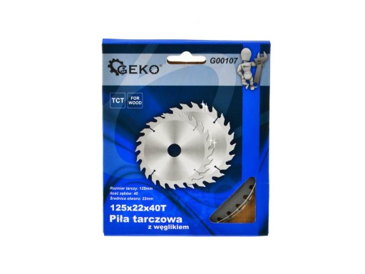 Kotúč drevený 125x22x40T GEKO G00107