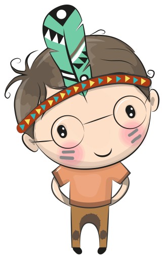 NÁLEPKA NA ZRKADLOVÉ OKNO CHLAPEC BOHO INDIAN