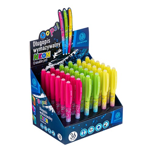 Vymazateľné PEN ASTRA UP! Vymazateľná 0,6 mm NEÓNOVÁ MODRÁ VLOŽKA