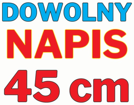 Nálepky VLASTNÝ TEXT Ľubovoľný text 45cm