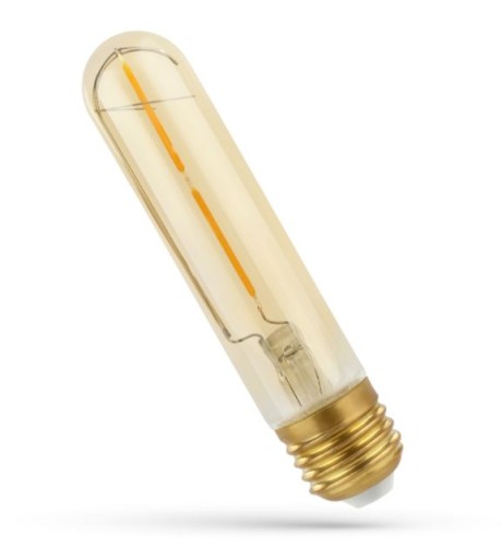 Retro LED žiarovka T30, trubica E-27, 2W teplá biela