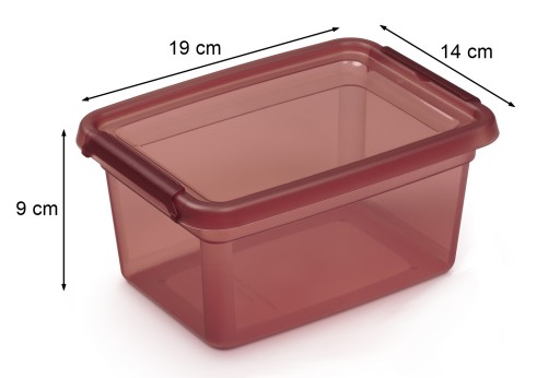 Plastová nádoba s vekom, ružová, 3,0 l