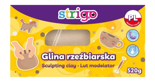STRIGO PRÍRODNÁ sochárska hlina NA UMELECKÉ PRÁCE 500 g
