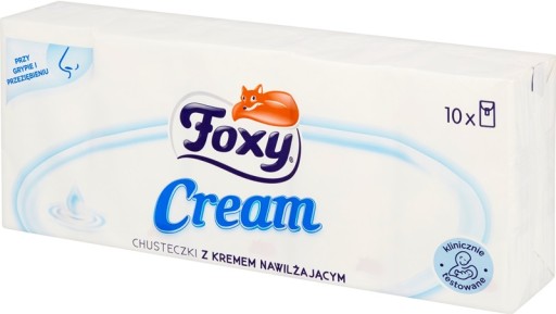 FOXY Krémové hydratačné obrúsky 10 kusov