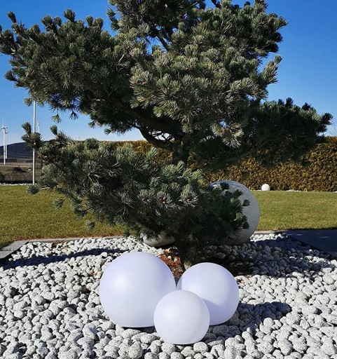 Záhradná lampa LED solárna guľa 15 cm, pozemná SuperLED